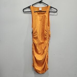 Aritzia TNA Chill Malibu Burnt Citrus Orange Dress